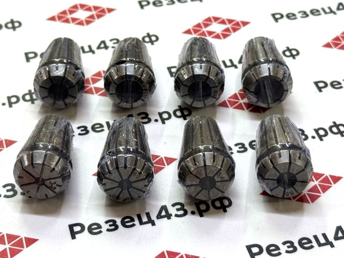 Набор высокоточных цанг ER16 в деревянном кейсе 8 шт (ER16-8 pcs)