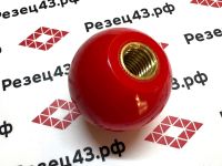 Ручка для станка шарообразная 32хВМ10 красная с внутренней резьбой (111813210)