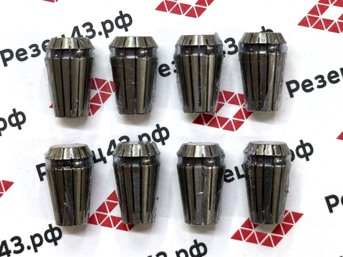Набор высокоточных цанг ER16 в деревянном кейсе 8 шт (ER16-8 pcs)