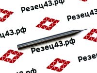 Концевая твердосплавная резьбовая фреза однорядная М1х0,25 (алюминий)
