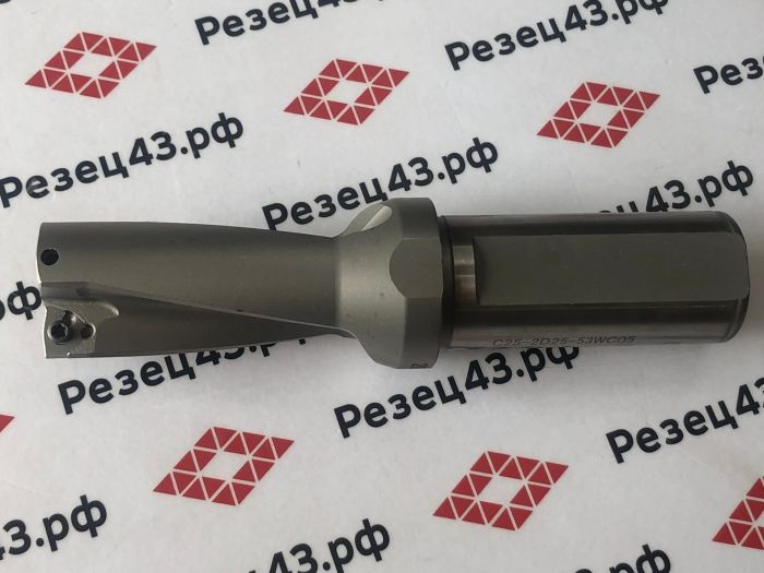 Корпусное сверло SD-25-C25-2D (WC-25-C25-2D) со сменными пластинами WC**