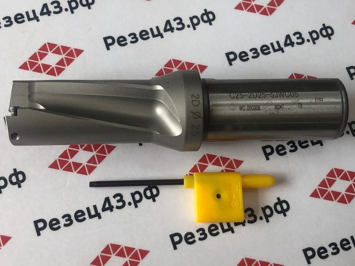 Корпусное сверло SD-25-C25-2D (WC-25-C25-2D) со сменными пластинами WC**