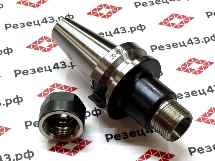 Цанговый патрон BT30 / ISO30 с ключом и набором цанг ER16 в кейсе (BT30-ER16-10PCS)