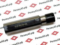 Цанговый патрон с цилиндрическим хвостовиком с лыской для цанг ER16, диаметр 25 мм (SL25-ER16M-80)