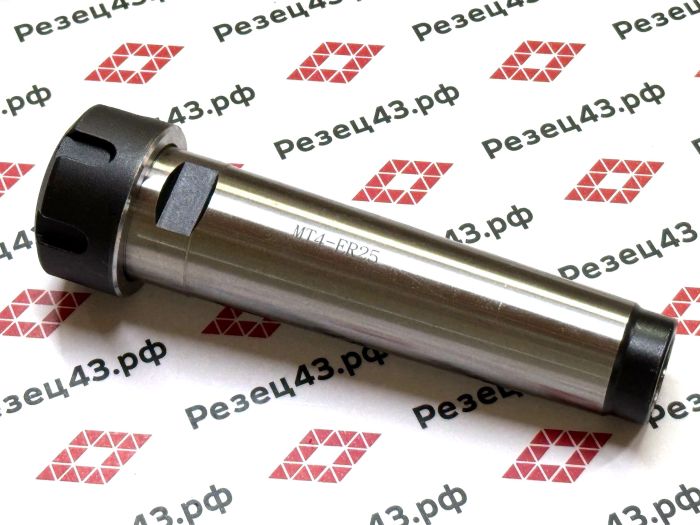 Цанговый патрон Морзе 4 с ключом и набором цанг ER25 в кейсе (MTB4-ER25-15PCS)