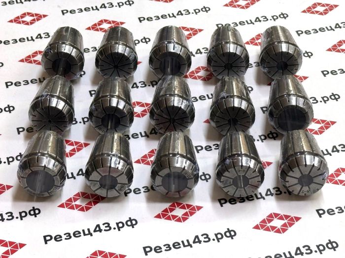 Цанговый патрон Морзе 4 с ключом и набором цанг ER25 в кейсе (MTB4-ER25-15PCS)