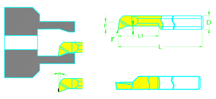 Мини резец MPR4-R0.2-L15