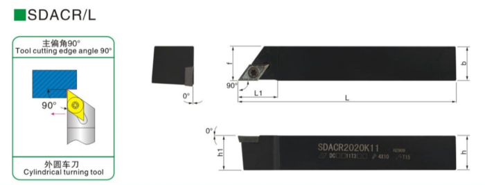 Резец наружного точения SDACR1010H07