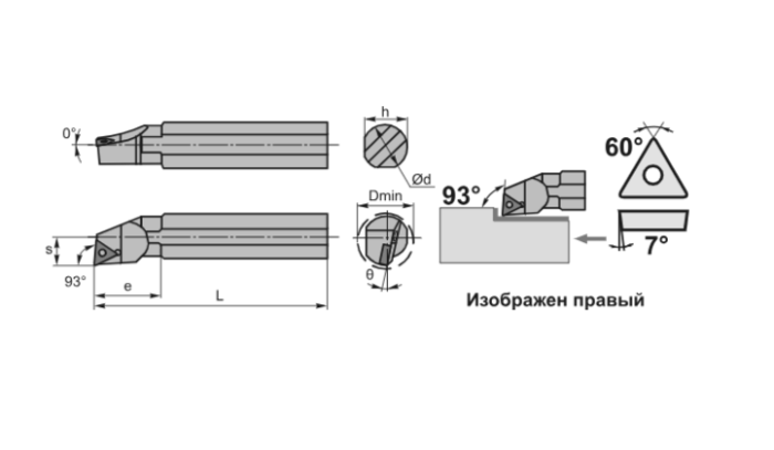 Резец внутреннего точения S12M-STUCR11