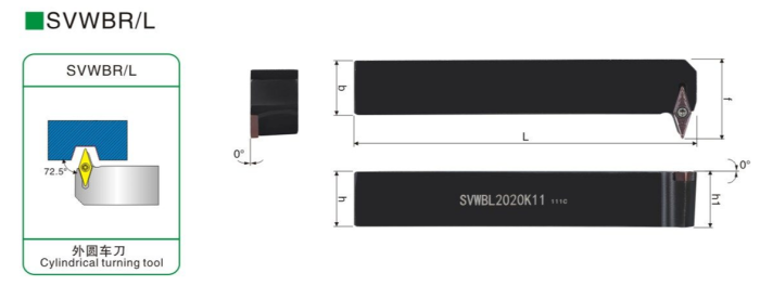 Резец наружного точения SVWBL1616H11